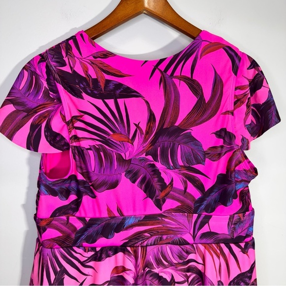 Torrid Flutter Sleeve Skater Swim Dress With Brief Size 1x - Picture 9 of 15